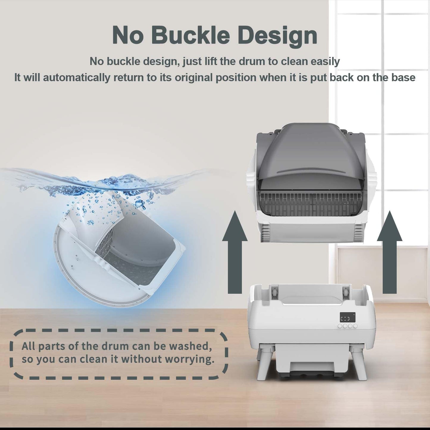 LOHHUBY Automatic Cat Litter Box - Self Cleaning & Smart Features