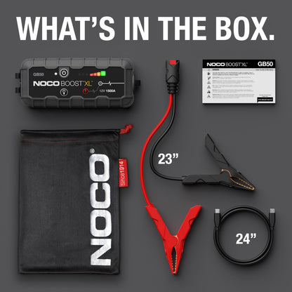 NOCO Boost GB50 Jump Starter 1500A - Portable Lithium Power Bank