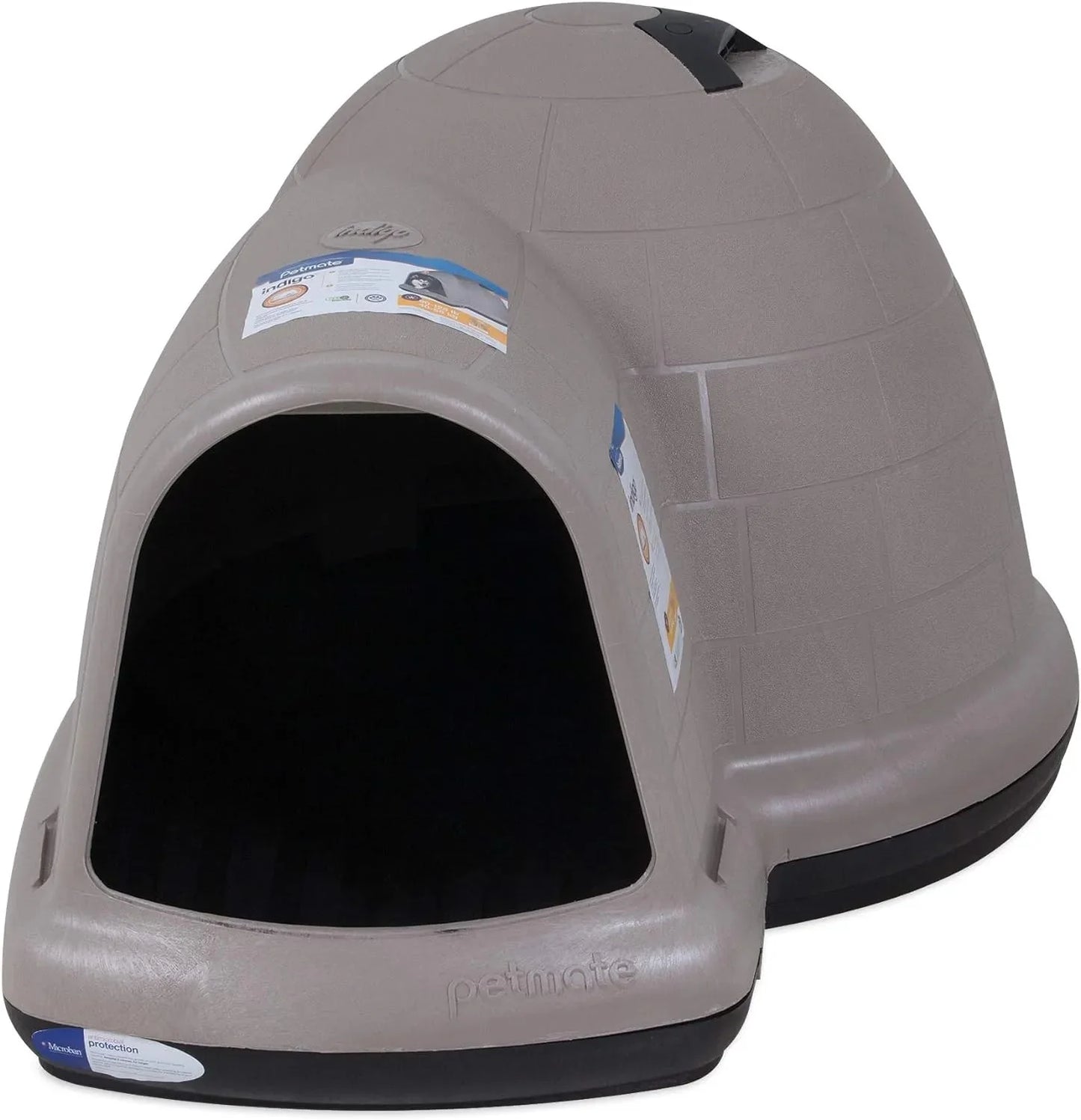 Petmate Indigo Dog House (Igloo Dog House, Made in USA with 90% Recycled Materials, All Weather Protection Pet Shelter) for XL Dogs 90 to 125 pounds, Made in USA