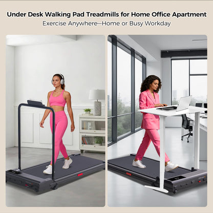 HEVGLRM Walking Pad Treadmill with Handle Bar and Incline
