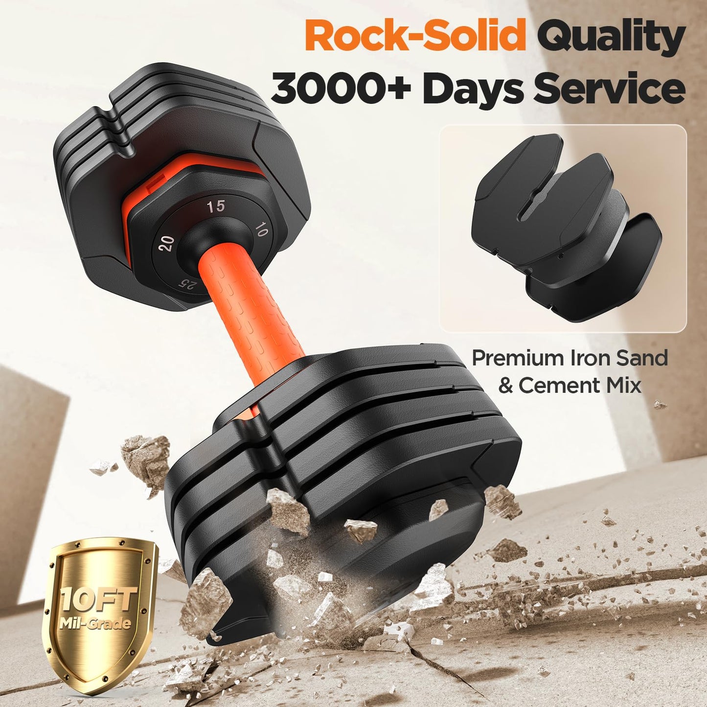 LIFEOG 2026 FDB2 Adjustable Dumbbell Set - 110lbs