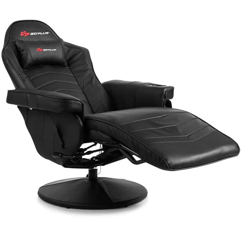 Pu Leather Massage Gaming Chair Ergonomic High Back Racing Style Gaming Recliner With Adjustable Backrest Amp Footrest Cup Holder Side Pouch - Comfortable And Ergonomic Design