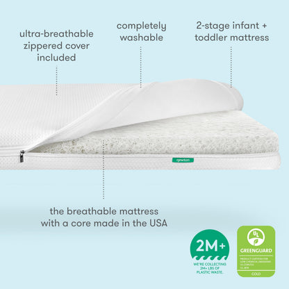 NEWTON BABY Essential Crib Mattress - Breathable & Washable Support