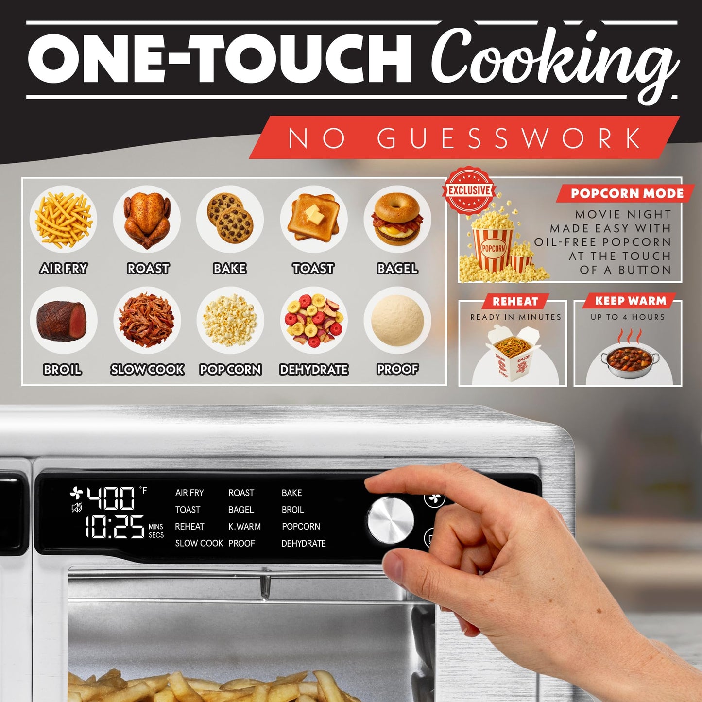 GOURMIA French Door Air Fryer Oven - 37 Qt Convection Toaster