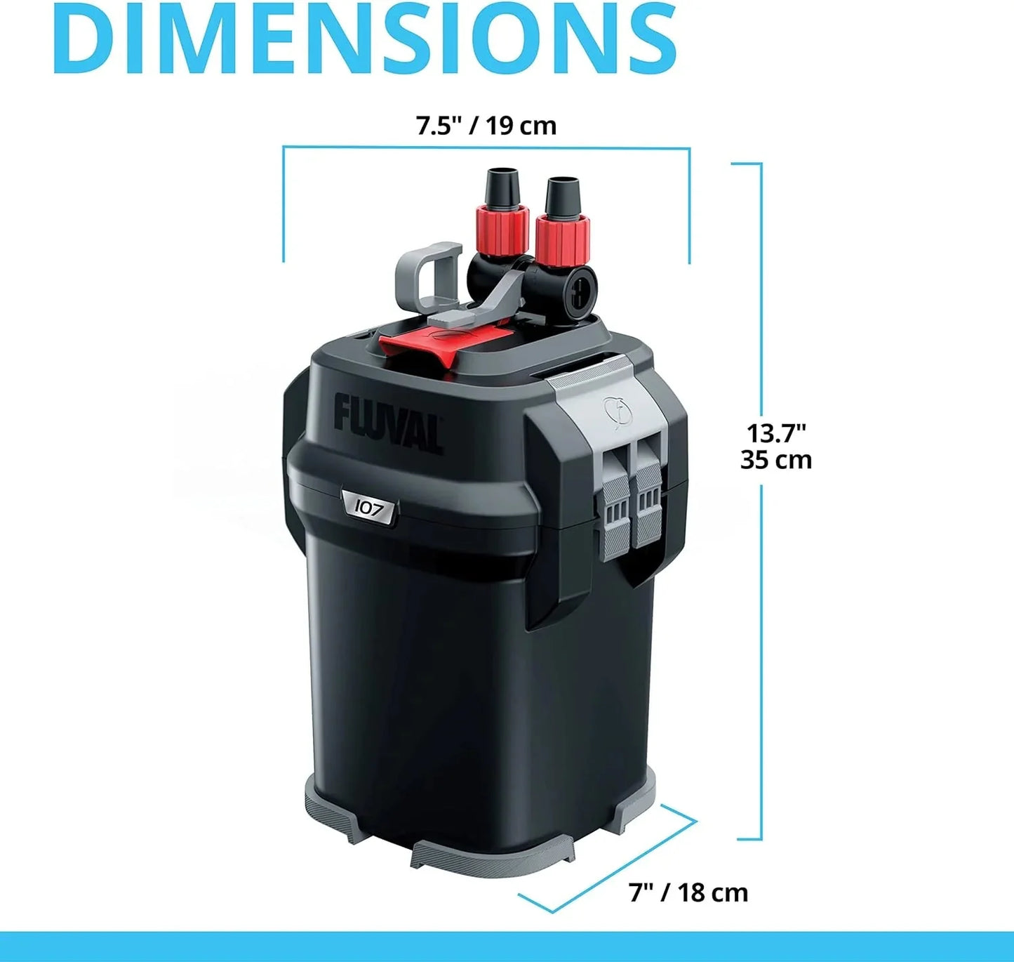 Perfomance Canister Filter - for Aquariums Up to 100 Gallons - Aquarium Canister Filter