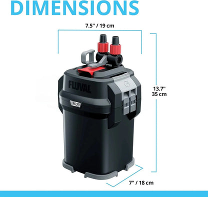 Perfomance Canister Filter - for Aquariums Up to 100 Gallons - Aquarium Canister Filter