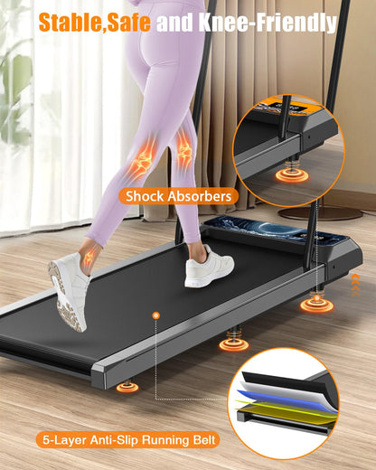 HCOIW Walking Treadmill Pad with Incline - 2 in 1 Portable