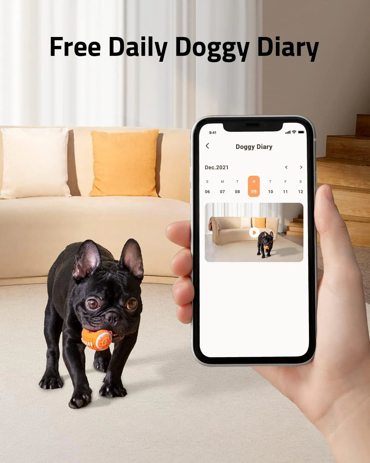 eufy 2K Pet Camera with Phone App, New 2023, 360° View, On-Device AI Tracking, Dog Camera with Treat Dispenser, 2-Way Audio, Doggy Diary, Bark Alerts, Local Storage, No Monthly Fee