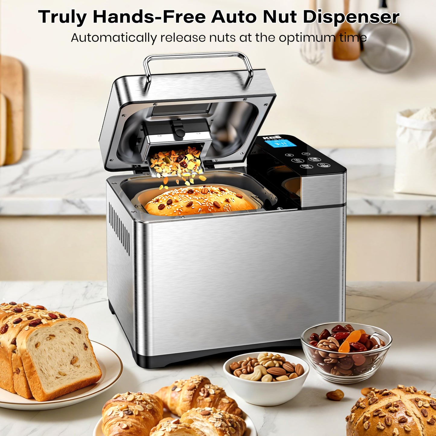 KBS Pro 710W Bread Maker - 17-in-1 Smart Bread Machine