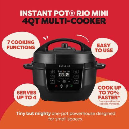 INSTANT POT 4QT RIO Mini 7-in-1 Multi-Cooker & Pressure Cooker