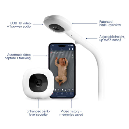 NANIT Pro Smart Baby Monitor - 1080p Wi-Fi Camera, 2-Way Audio