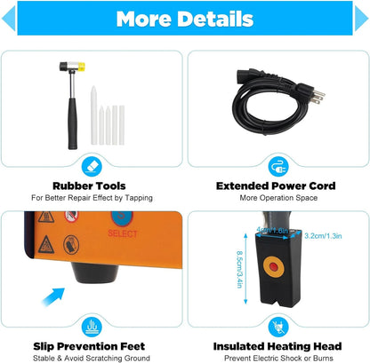 Car Paintless Dent Repair Tool, 1.38KW Body Repair Dent Removal Tools, Magnetic Induction Auto Body Removal Machine, Hot Box Car Paintless Dent Removing Repair Kits for Garages