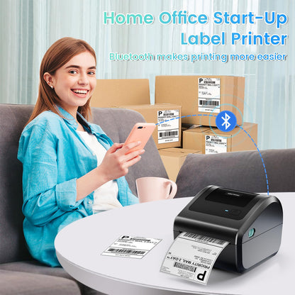 OMEZIZY Bluetooth Shipping Label Printer D450BT 4x6