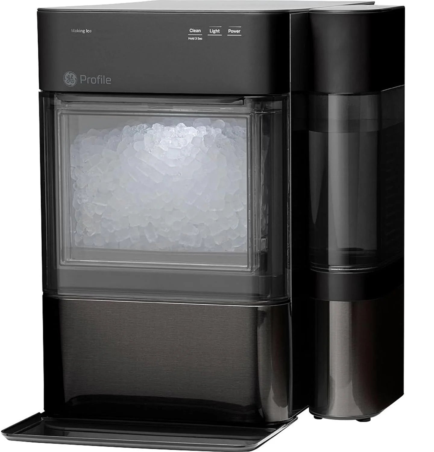 Countertop Nugget Ice Maker with Side Tank | Ice Machine with WiFi Connectivity | Smart Home Kitchen Essentials | Stainless Steel