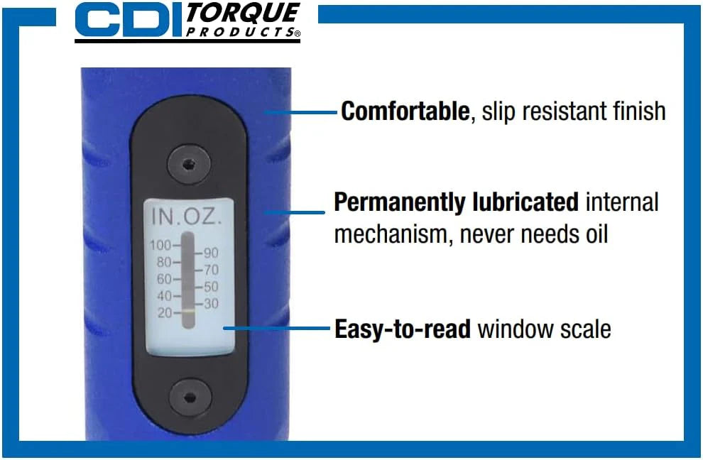 Torque 401SM Micro Adjustable Torque Screwdriver, Torque Range 5 to 40-Inch Pounds, 1/4-Inch