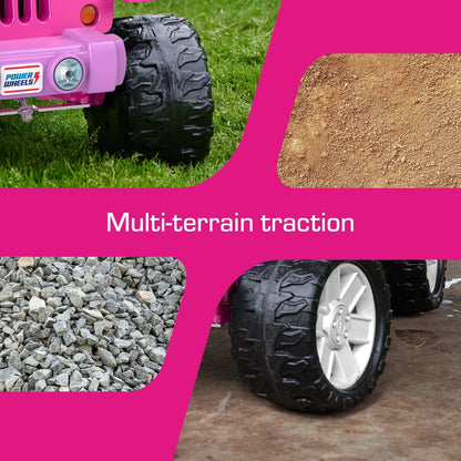Power Wheels Barbie Jeep Wrangler Ride-on, 12 V, Max Speed: 5 mph