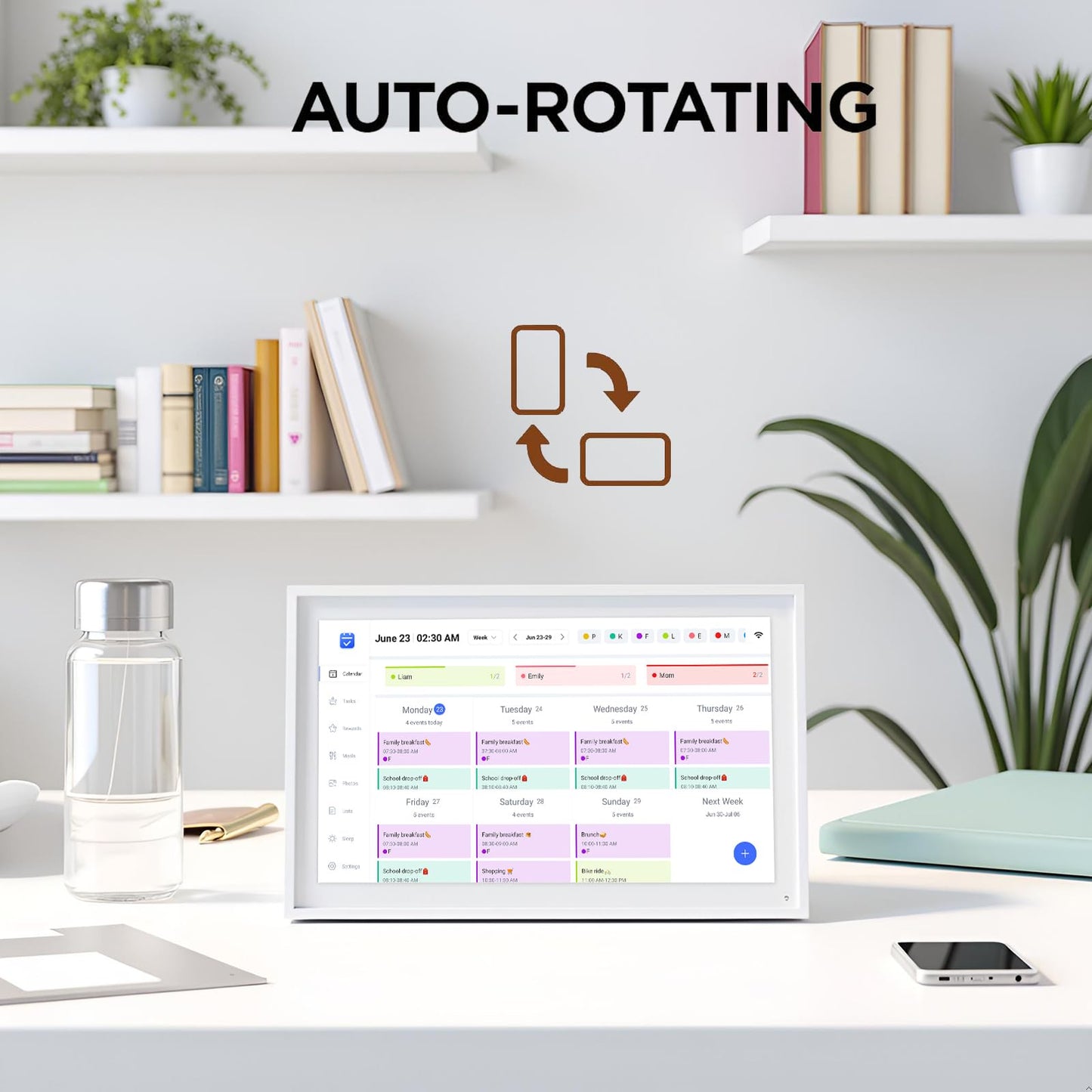 MEZED 10.1" Digital Calendar & Meal Planner with Touch Screen