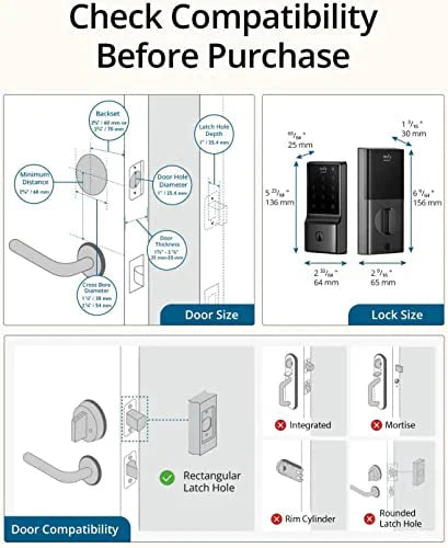eufy Security Smart Lock C210, 5-in-1 Keyless Entry Door Lock, Built-in WiFi Deadbolt