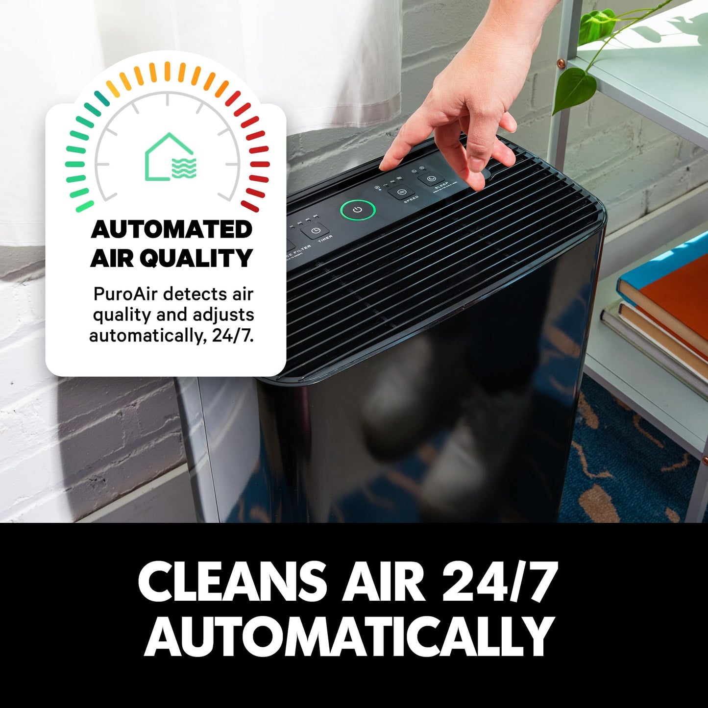 PUROAIR 400 HEPA Air Purifier for Large Rooms - 2000 Sq Ft