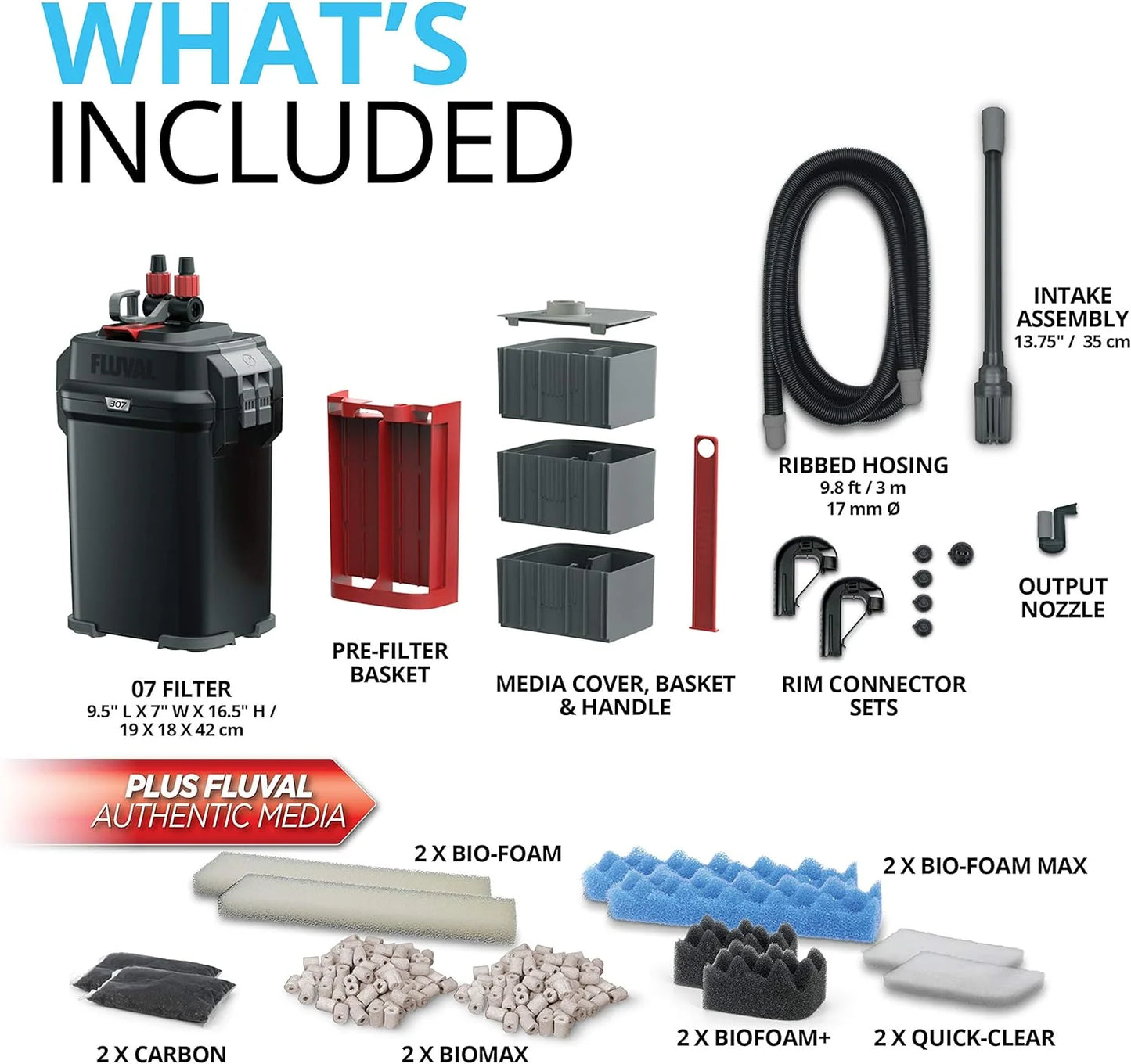 Fluval 407 Perfomance Canister Filter - for Aquariums Up to 100 Gallons - Aquarium Canister Filter