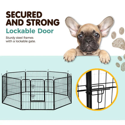 Foldable 8 Panel Dog Playpen w/ Access Door - i.Pet