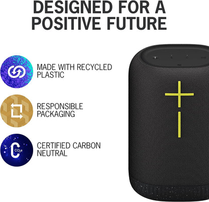 Portable Wireless Bluetooth Speaker, Heavy Bass, 360° Sound, IP67 Waterproof, 17 Hour Battery - Carbon Black