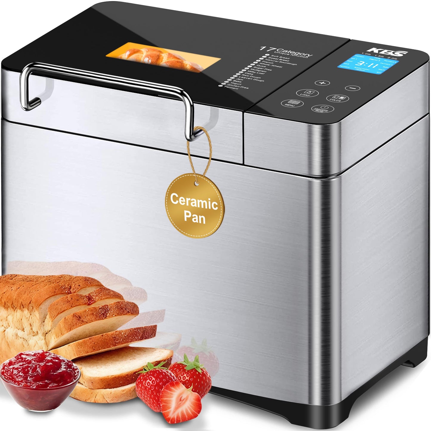 KBS Pro 710W Bread Maker - 17-in-1 Smart Bread Machine