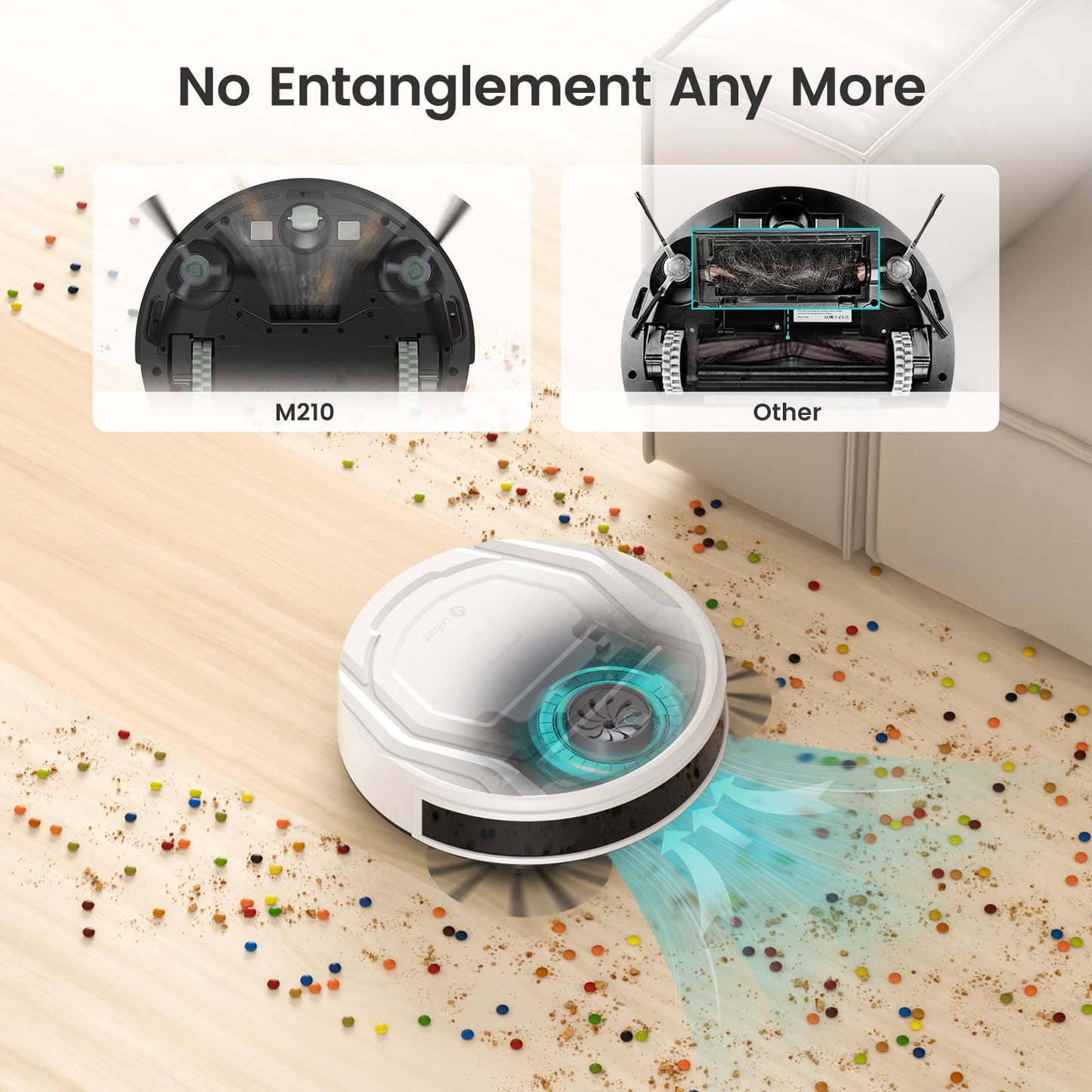 LEFANT Robot Vacuum Cleaner with Strong Suction & Wi-Fi Control