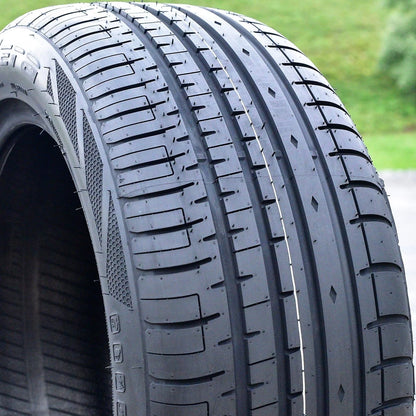 One set of 4(4)255/35R20 ZR 97Y XL A/S performance tires for: 2007-10 Mercedes-Benz S550 4Matic, 2017-18 Audi Q3 Technik