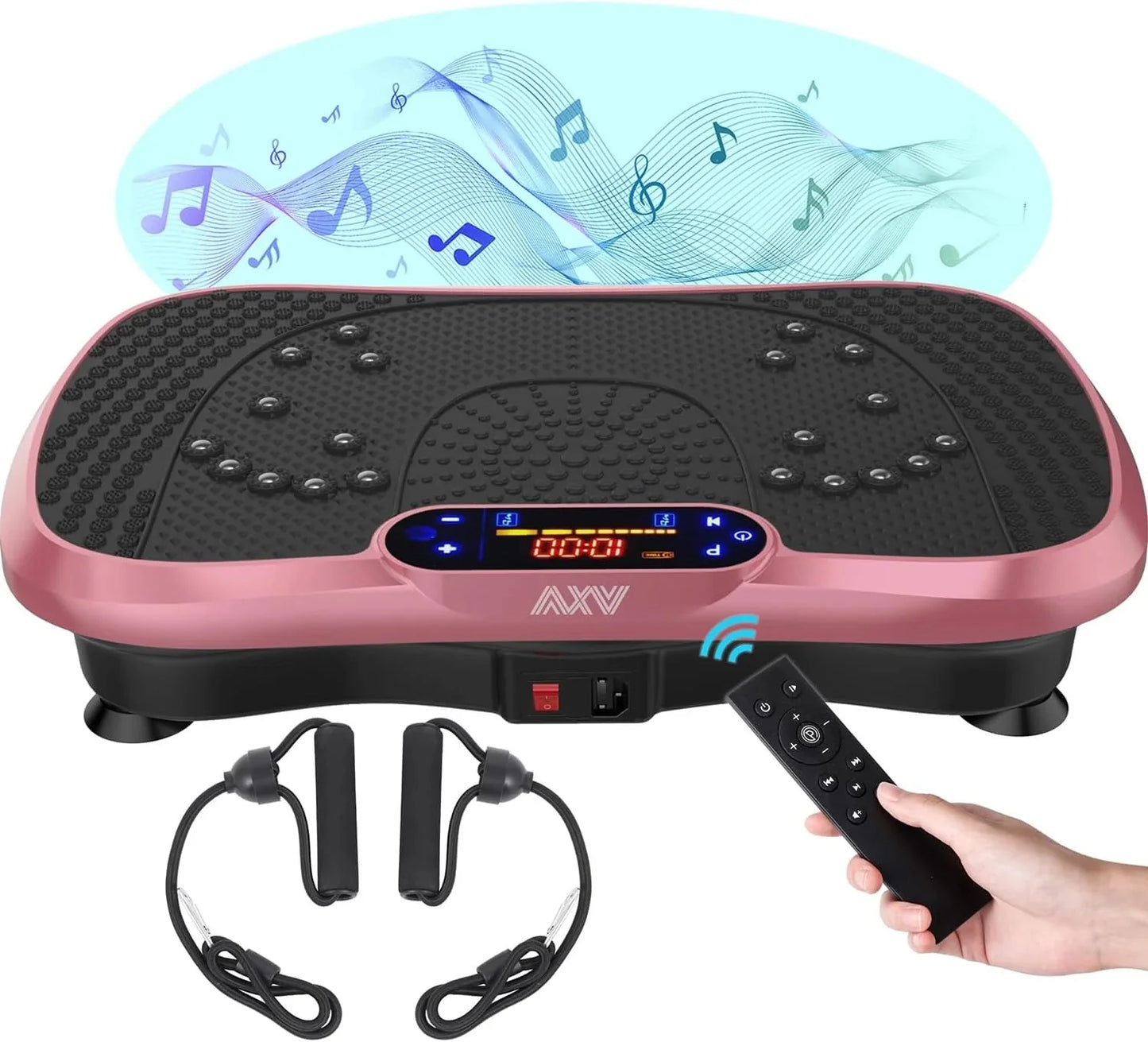 Vibration Plate Fitness Platform Exercise Machine Vibrating Lymphatic Drainage Shaking Full Body Shaker Workout Vibrate Stand Shake Board Sport Gym for Weight Loss Fat Burner for Women Men