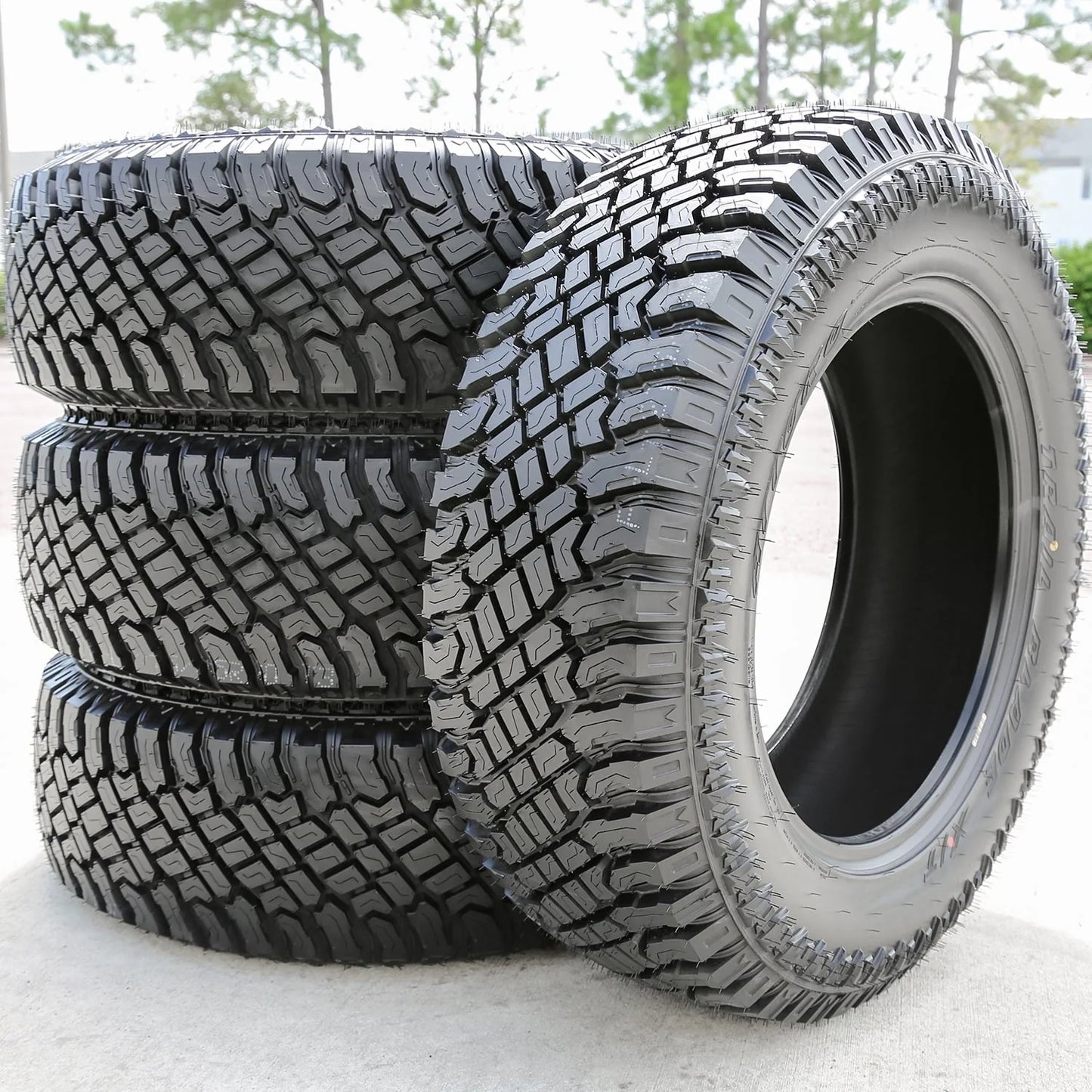 One set of 4 (four) X/T LT 295/60R20 126/123R E (10 ply) ATA /T all-terrain tires