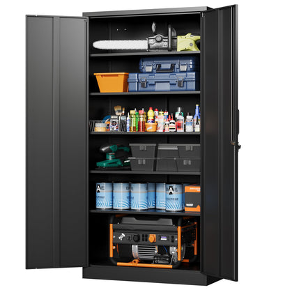 LETAYA Metal Garage Storage Cabinets with Lock - 72" Tool Organizer