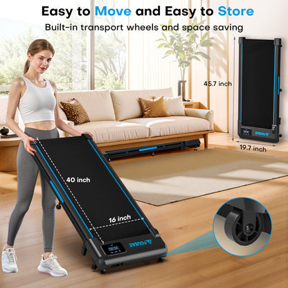 FOUSAE Walking Pad Treadmill for Home, 6.2MPH, 350LBS Capacity