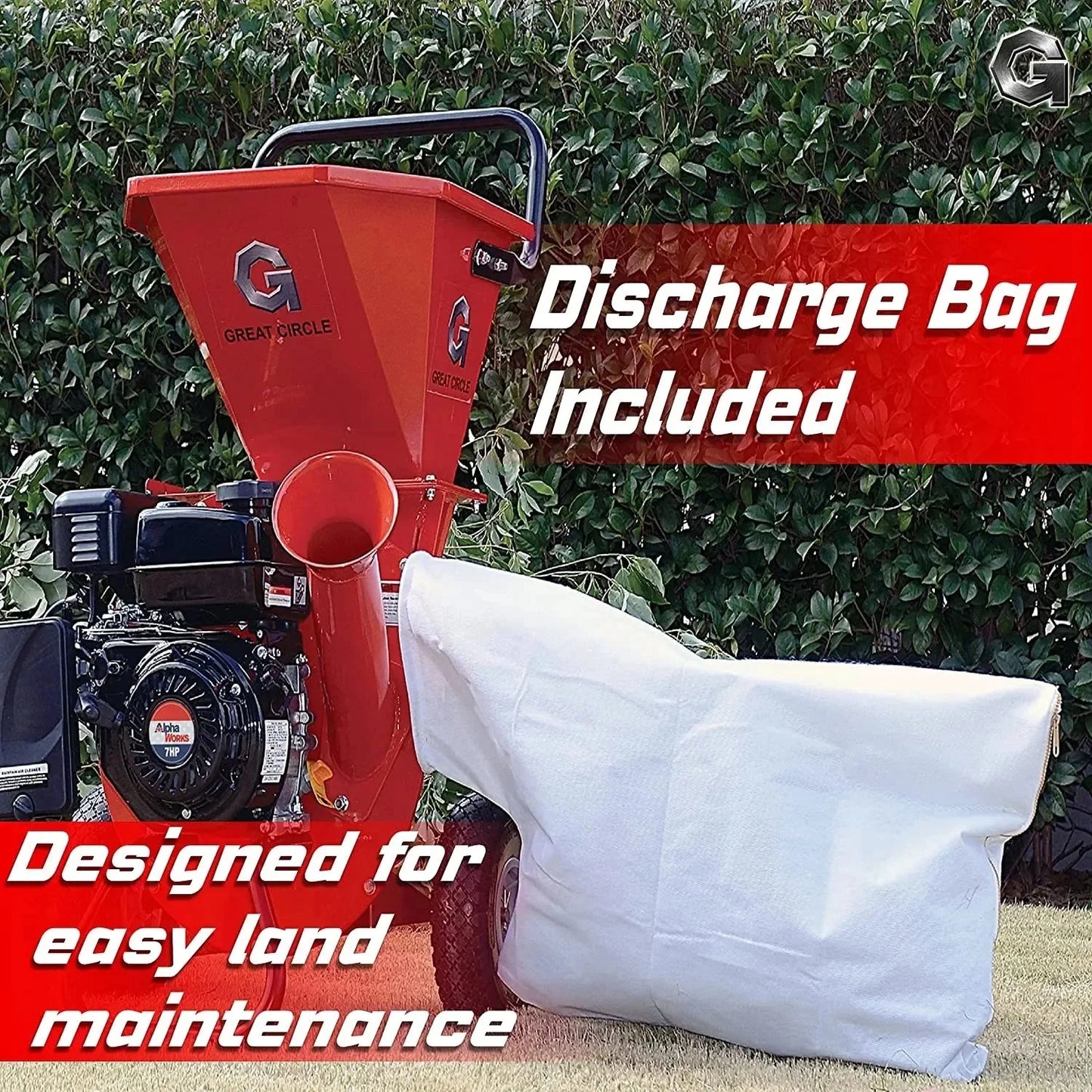 Wood Chipper Shredder Mulcher Heavy Duty Gas Powered
