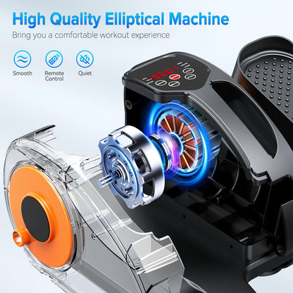 GUGTTR Under Desk Elliptical Machine for Seniors - Portable Pedal Exerciser
