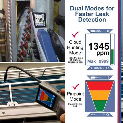 Refrigerant Leak Detector and Portable Monitor, Model: 724-202-G1,Off-White