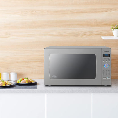 Panasonic Microwave Oven NN-SN966S Stainless Steel Countertop/Built-In with Inverter Technology and Genius Sensor, 2.2 Cubic Foot, 1250W