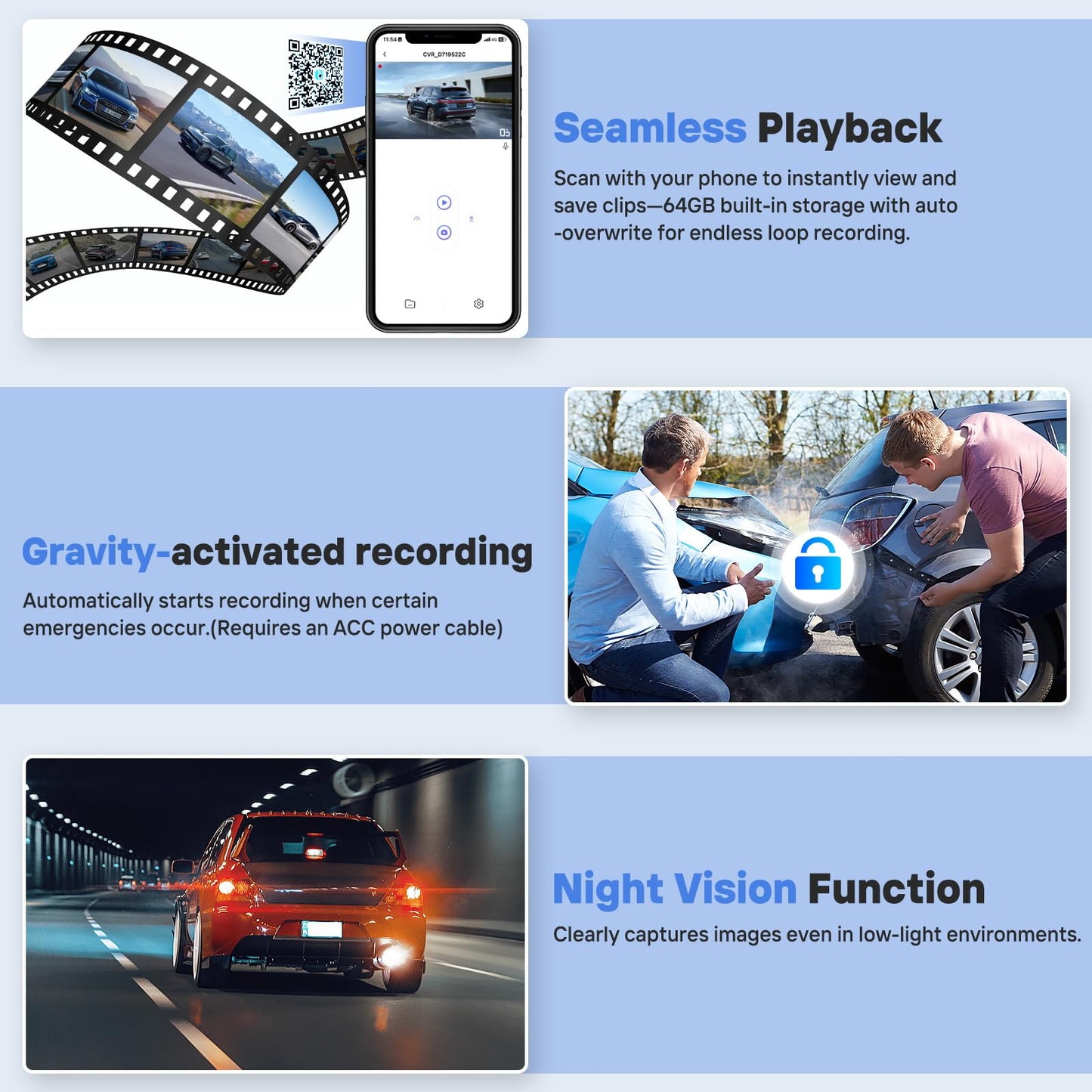 HAUXIY 9" Wireless Apple Carplay Screen with 4K Dash Cam