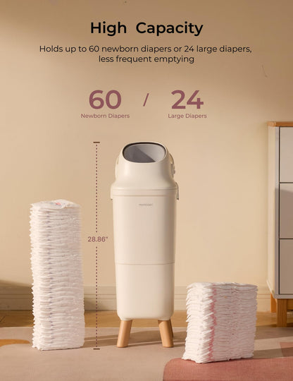 MOMCOZY Diaper Pail with Triple-Seal Odor Control & Large Capacity