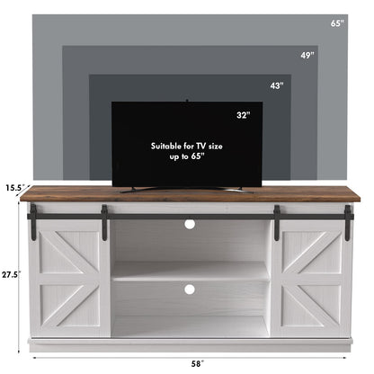 JUMMICO TV Stand for 65 Inch TV with Storage Cabinets