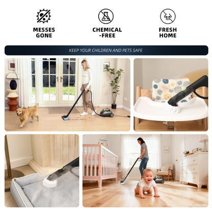 GOATCLEAN Heavy-Duty Steam Cleaner - 1500W Multipurpose Steamer