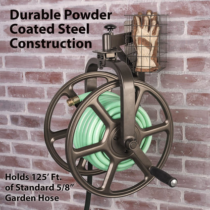 LIBERTY GARDEN 712 Single Arm Multi-Directional Garden Hose Reel