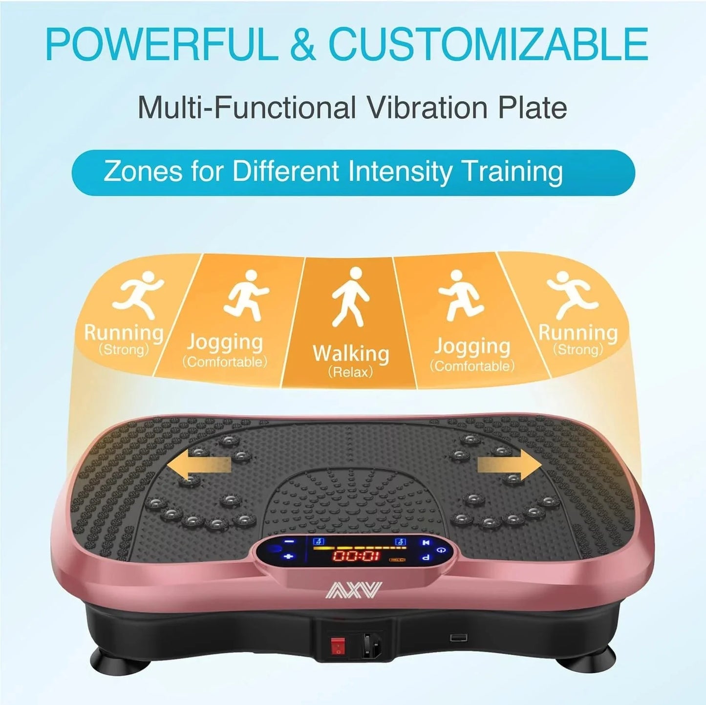 Vibration Plate Fitness Platform Exercise Machine Vibrating Lymphatic Drainage Shaking Full Body Shaker Workout Vibrate Stand Shake Board Sport Gym for Weight Loss Fat Burner for Women Men