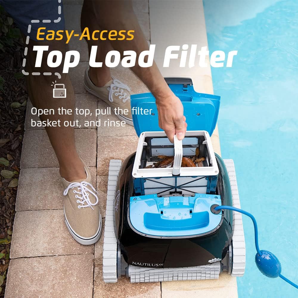 Dolphin Nautilus CC Robotic Pool Vacuum Cleaner All Pools up to 33 FT - Wall Climbing Scrubber Brush