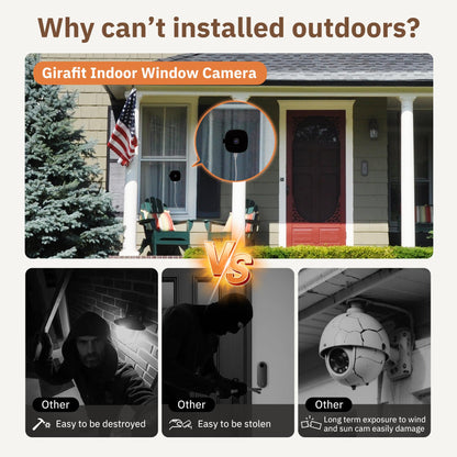 GIRAFIT 3MP 2K WiFi Indoor Security Cameras, 2 Pack