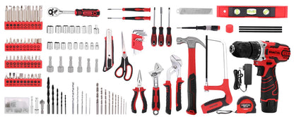 KINGTOOL 276-Piece Tool Set with Cordless Drill and Toolbox