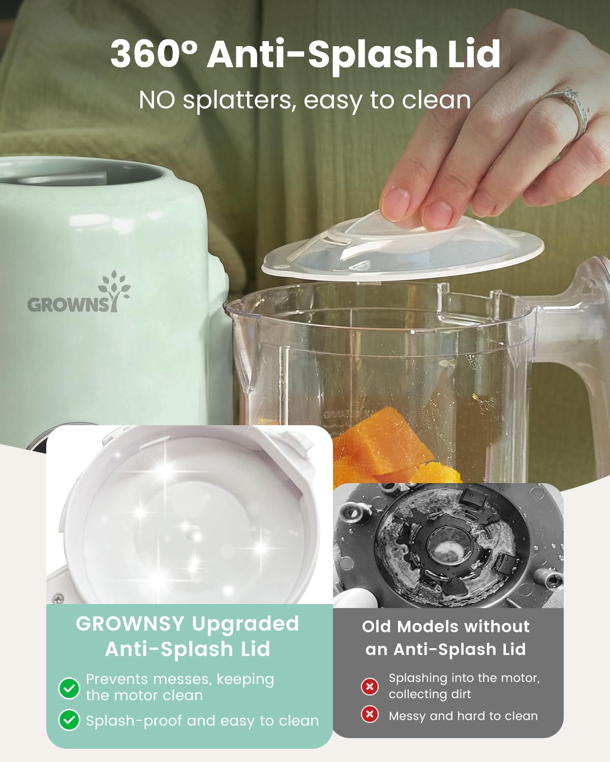 GROWNSY Baby Food Maker - One Step Processor & Steamer