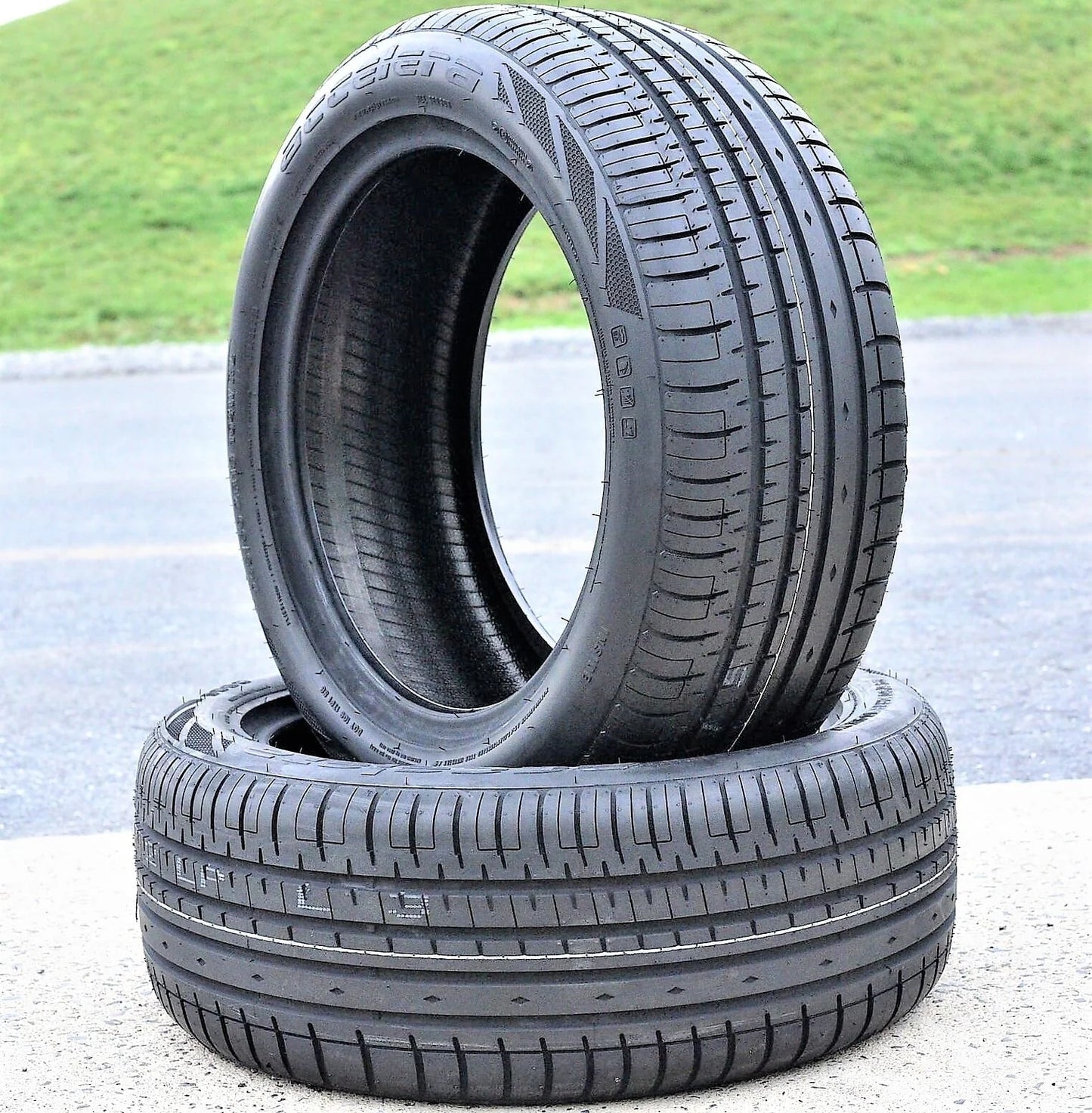 One set of 4(4)255/35R20 ZR 97Y XL A/S performance tires for: 2007-10 Mercedes-Benz S550 4Matic, 2017-18 Audi Q3 Technik