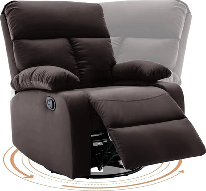 Small Swivel Rocker Recliner Chair for Compact Spaces