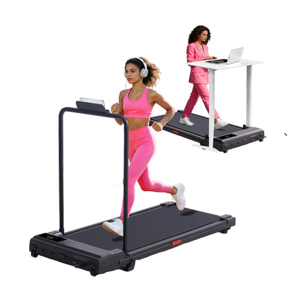 HEVGLRM Walking Pad Treadmill with Handle Bar and Incline